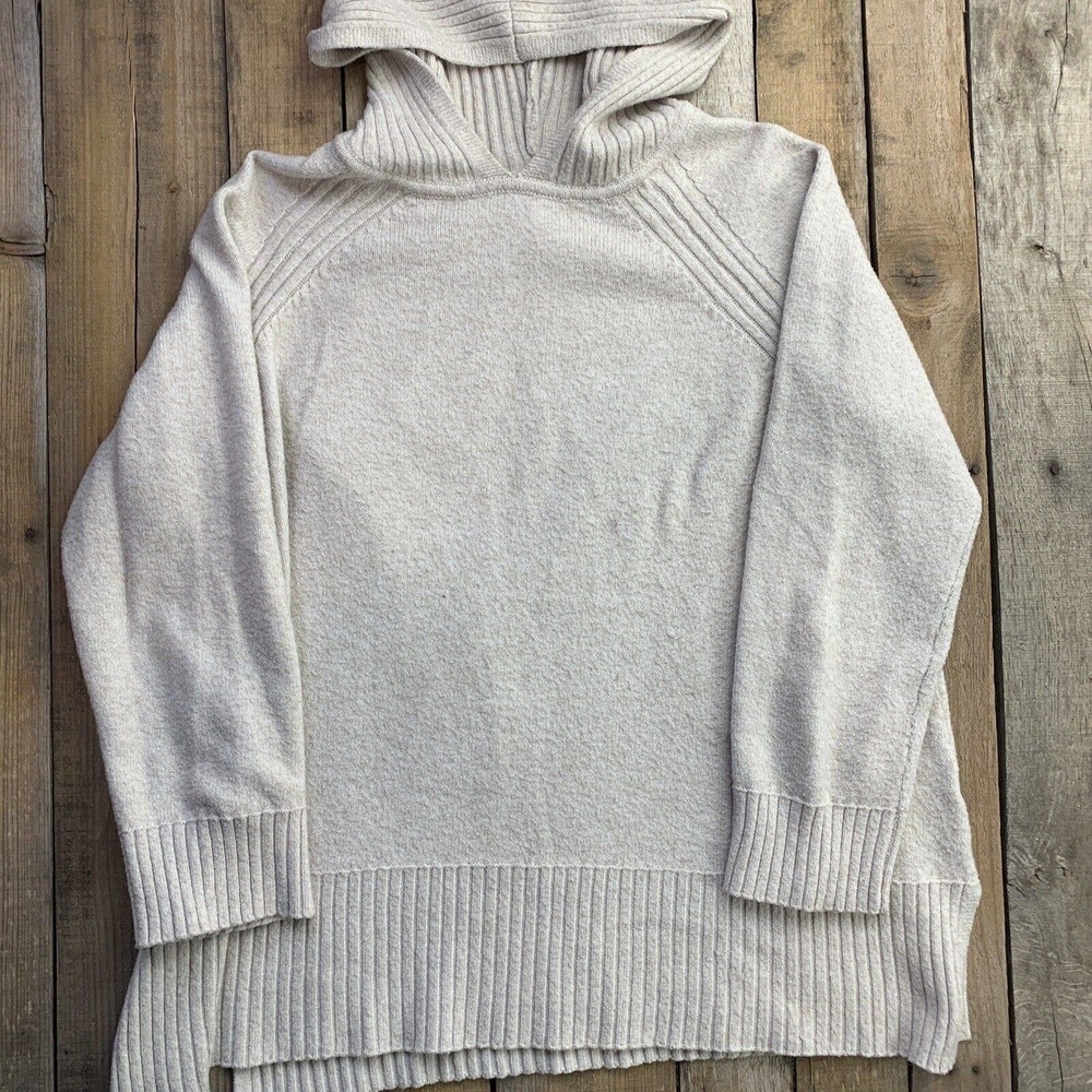 Cozy Hooded Knit Sweater - Cream